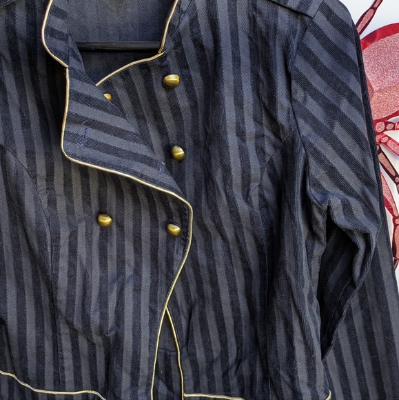 Minimi Jacket Black Striped Double Breasted - Picture 9 of 12